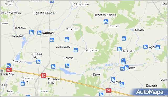 mapa Brzezienko, Brzezienko na mapie Targeo