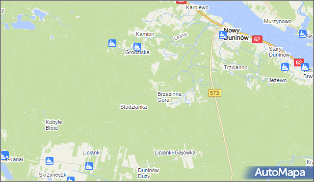 mapa Brzezinna Góra, Brzezinna Góra na mapie Targeo