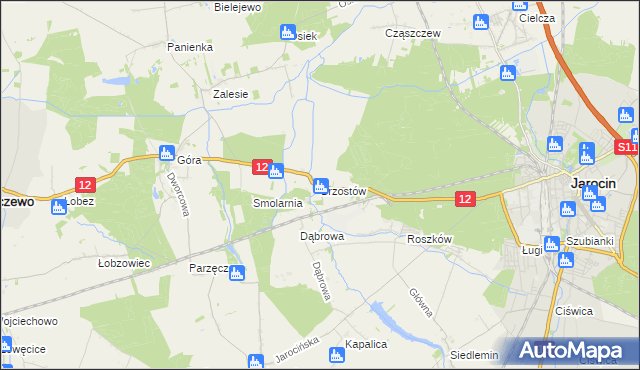 mapa Brzostów, Brzostów na mapie Targeo