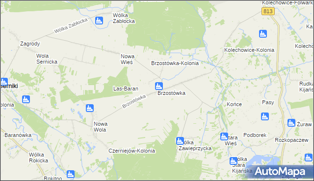 mapa Brzostówka, Brzostówka na mapie Targeo