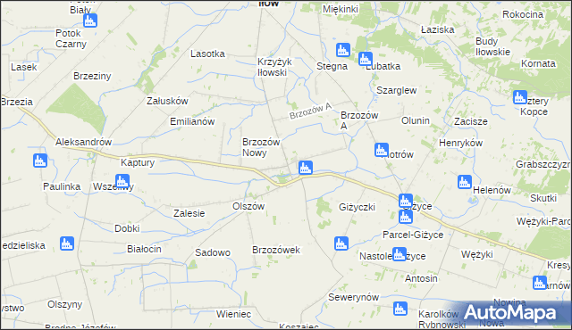 mapa Brzozów Stary, Brzozów Stary na mapie Targeo