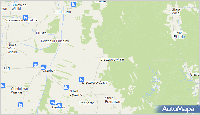 mapa Brzozowo-Maje, Brzozowo-Maje na mapie Targeo