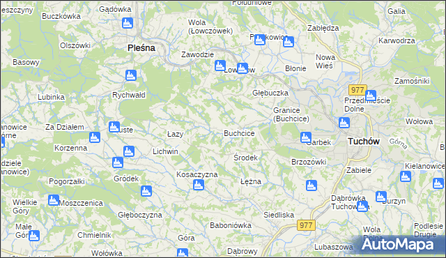 mapa Buchcice, Buchcice na mapie Targeo