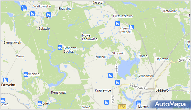 mapa Buczek gmina Jeżewo, Buczek gmina Jeżewo na mapie Targeo