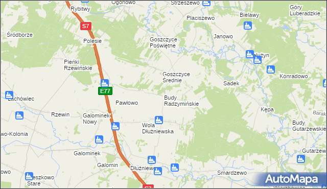 mapa Budy Radzymińskie, Budy Radzymińskie na mapie Targeo