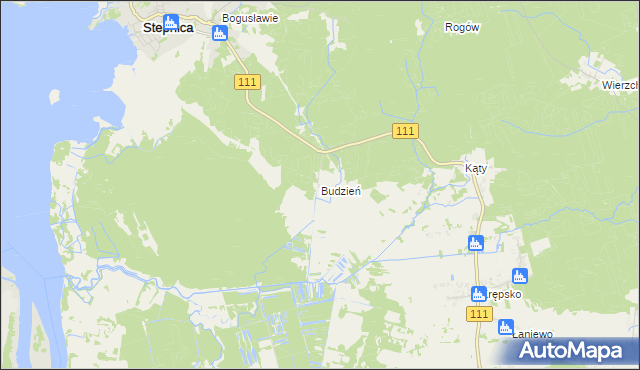 mapa Budzień, Budzień na mapie Targeo