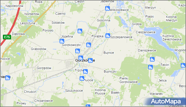 mapa Bujnice-Kolonia, Bujnice-Kolonia na mapie Targeo