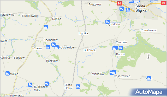 mapa Bukówek, Bukówek na mapie Targeo