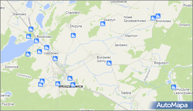 mapa Bukówiec Górny, Bukówiec Górny na mapie Targeo