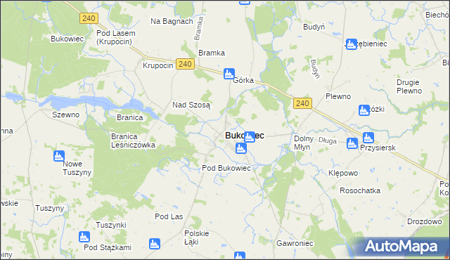 mapa Bukowiec powiat świecki, Bukowiec powiat świecki na mapie Targeo