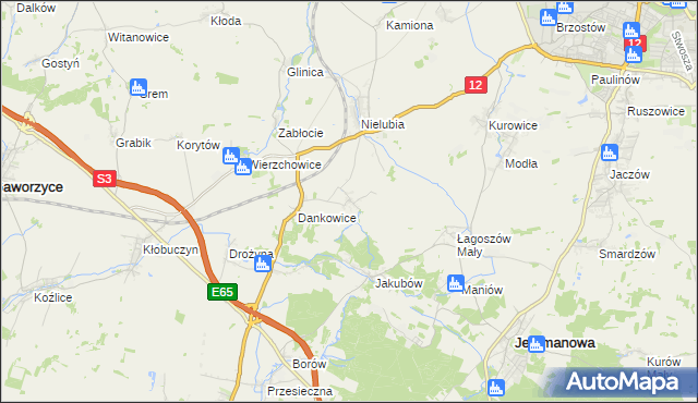 mapa Bukwica gmina Żukowice, Bukwica gmina Żukowice na mapie Targeo
