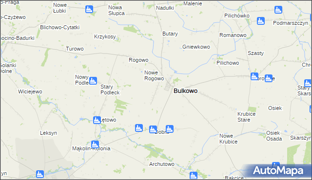 mapa Bulkowo-Kolonia, Bulkowo-Kolonia na mapie Targeo