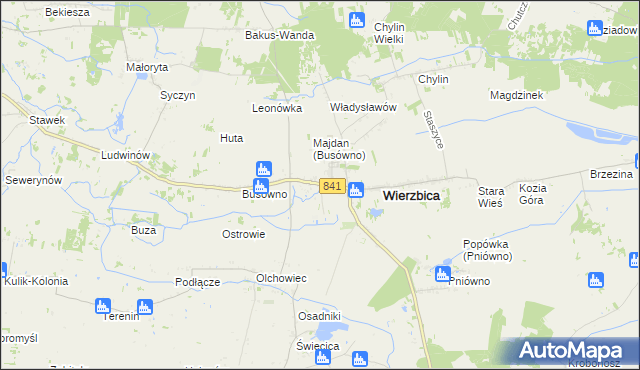 mapa Busówno-Kolonia, Busówno-Kolonia na mapie Targeo