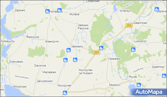 mapa Buszkowo gmina Łabiszyn, Buszkowo gmina Łabiszyn na mapie Targeo