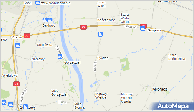 mapa Bystrze, Bystrze na mapie Targeo