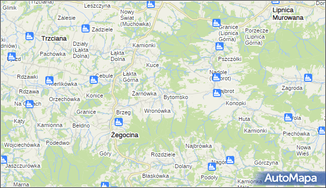 mapa Bytomsko, Bytomsko na mapie Targeo