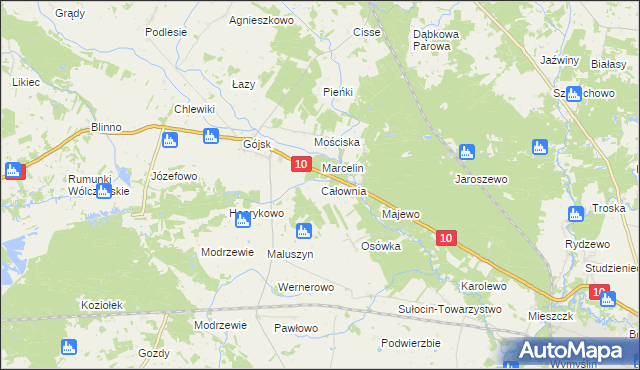 mapa Całownia, Całownia na mapie Targeo