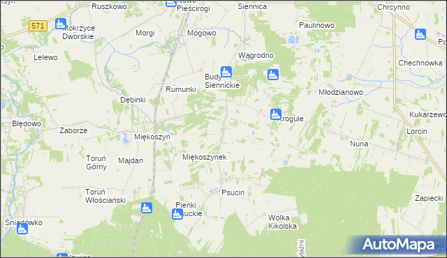 mapa Cegielnia Psucka, Cegielnia Psucka na mapie Targeo