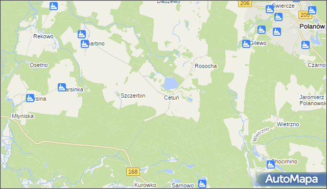 mapa Cetuń, Cetuń na mapie Targeo