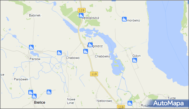 mapa Chabówko, Chabówko na mapie Targeo