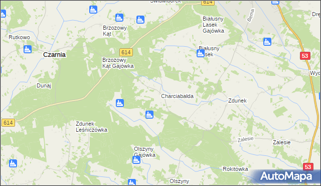 mapa Charciabałda, Charciabałda na mapie Targeo