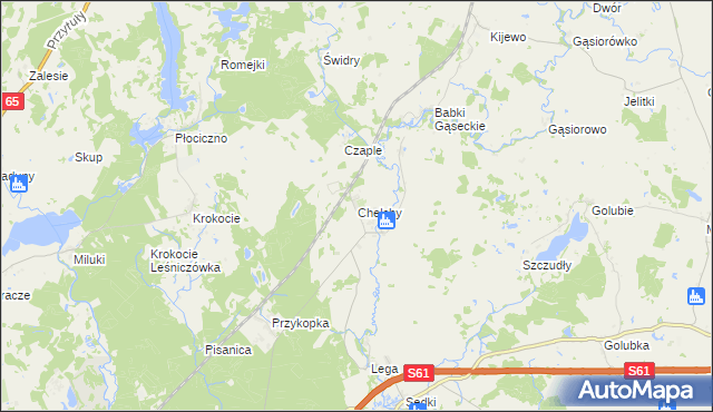 mapa Chełchy gmina Ełk, Chełchy gmina Ełk na mapie Targeo