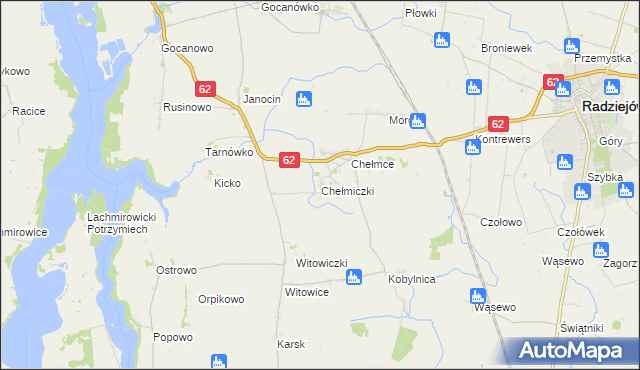 mapa Chełmiczki, Chełmiczki na mapie Targeo