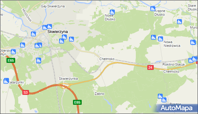 mapa Chełmsko, Chełmsko na mapie Targeo