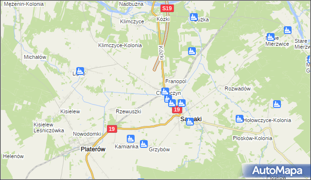 mapa Chlebczyn, Chlebczyn na mapie Targeo