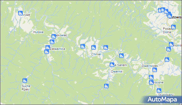 mapa Chmiel, Chmiel na mapie Targeo