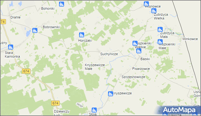 mapa Chmielowszczyzna, Chmielowszczyzna na mapie Targeo