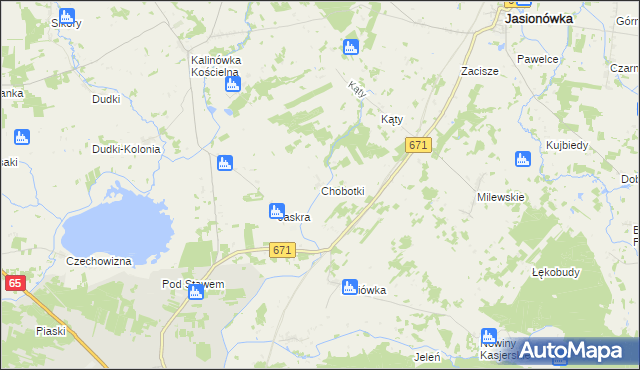 mapa Chobotki, Chobotki na mapie Targeo