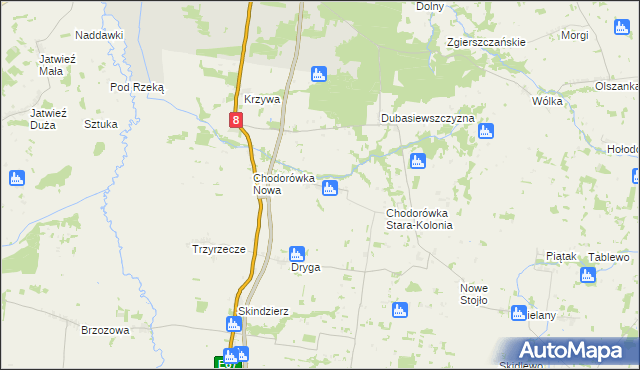 mapa Chodorówka Stara, Chodorówka Stara na mapie Targeo
