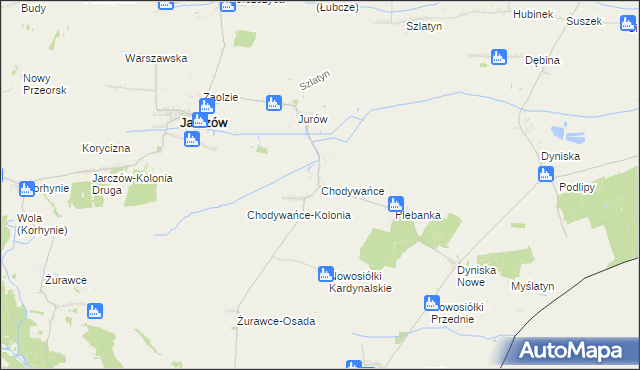 mapa Chodywańce, Chodywańce na mapie Targeo