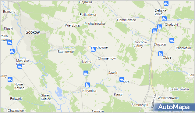 mapa Chomentów, Chomentów na mapie Targeo