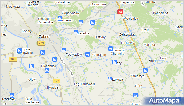 mapa Chorążec, Chorążec na mapie Targeo