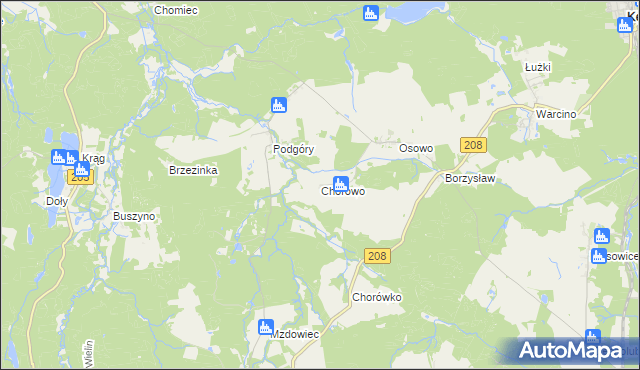 mapa Chorowo, Chorowo na mapie Targeo