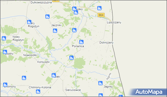mapa Chorużowce, Chorużowce na mapie Targeo