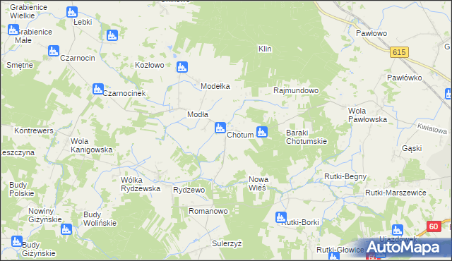 mapa Chotum, Chotum na mapie Targeo