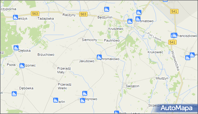 mapa Chromakowo, Chromakowo na mapie Targeo
