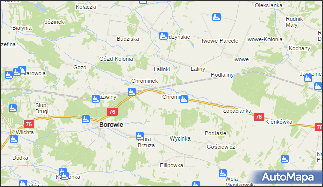 mapa Chromin, Chromin na mapie Targeo
