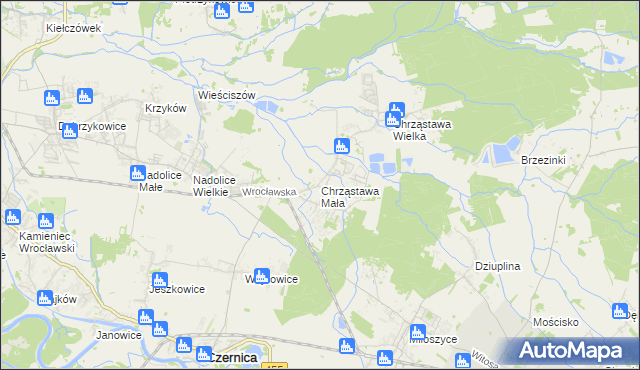 mapa Chrząstawa Mała, Chrząstawa Mała na mapie Targeo