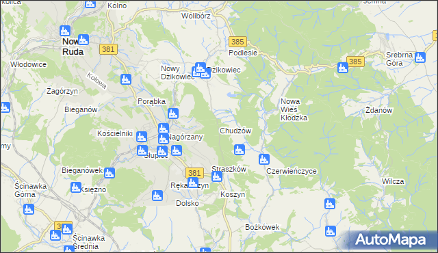 mapa Chudzów, Chudzów na mapie Targeo
