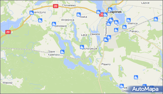 mapa Cichorzecze, Cichorzecze na mapie Targeo