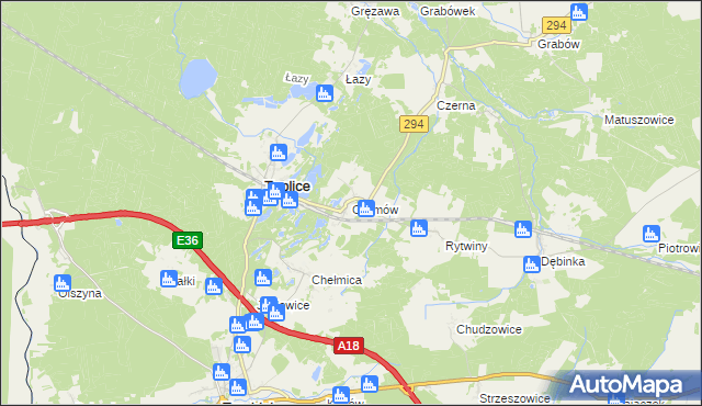 mapa Cielmów, Cielmów na mapie Targeo
