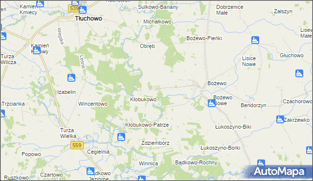 mapa Cieślin gmina Mochowo, Cieślin gmina Mochowo na mapie Targeo