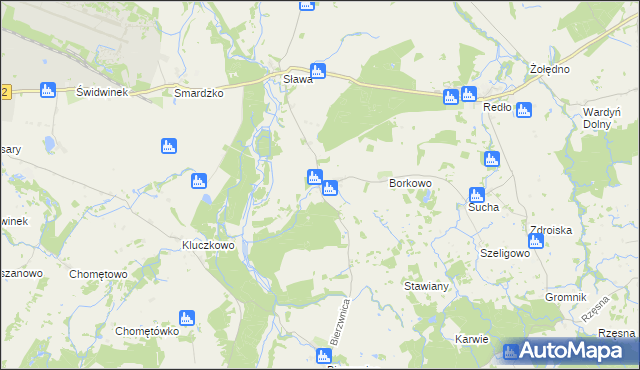 mapa Cieszeniewo, Cieszeniewo na mapie Targeo