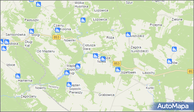mapa Ciotusza Nowa, Ciotusza Nowa na mapie Targeo