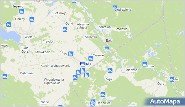 mapa Cisewie, Cisewie na mapie Targeo