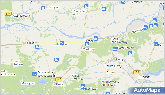 mapa Ciszkowo, Ciszkowo na mapie Targeo